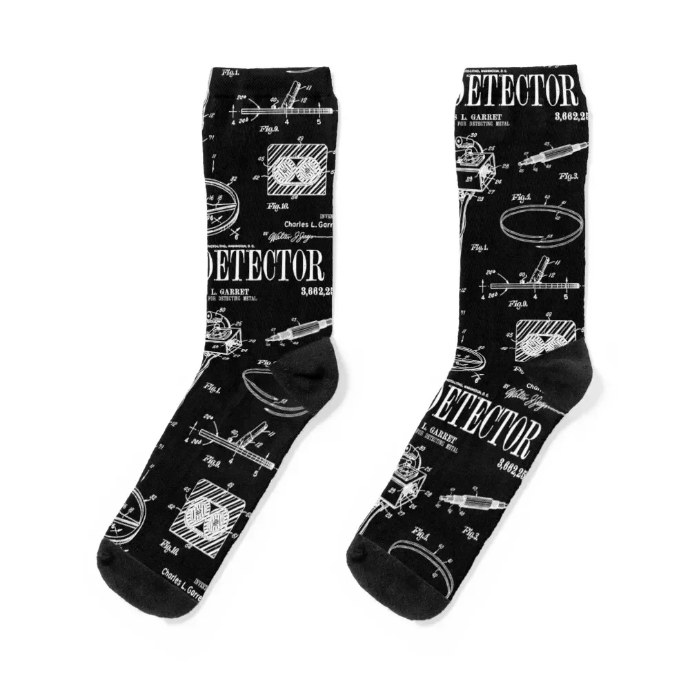 Metal Detecting Detectorist Vintage Detector Patent Print Socks luxury Lots Socks Male Women's