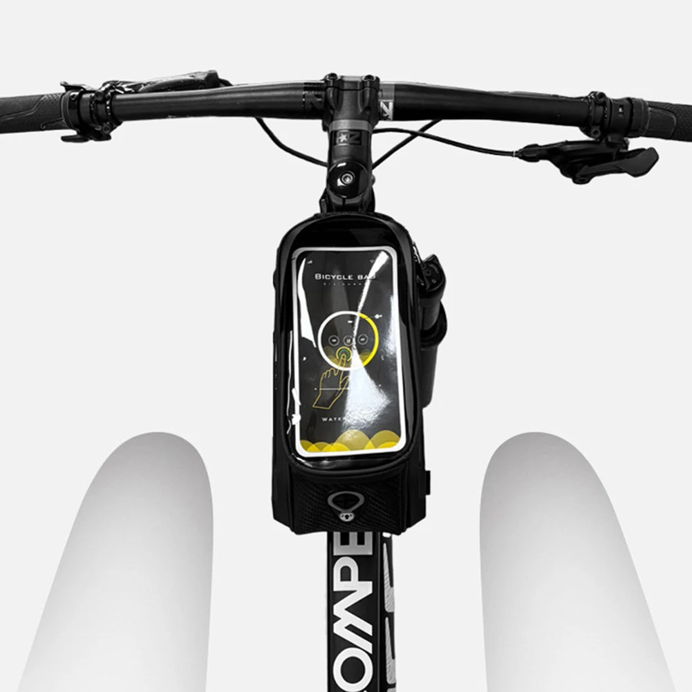 

2L Bicycle Phone Front Frame Bag Waterproof Hard Casing Bike Bag Bike Phone Mount Pouch for Phones Under 8 Inch