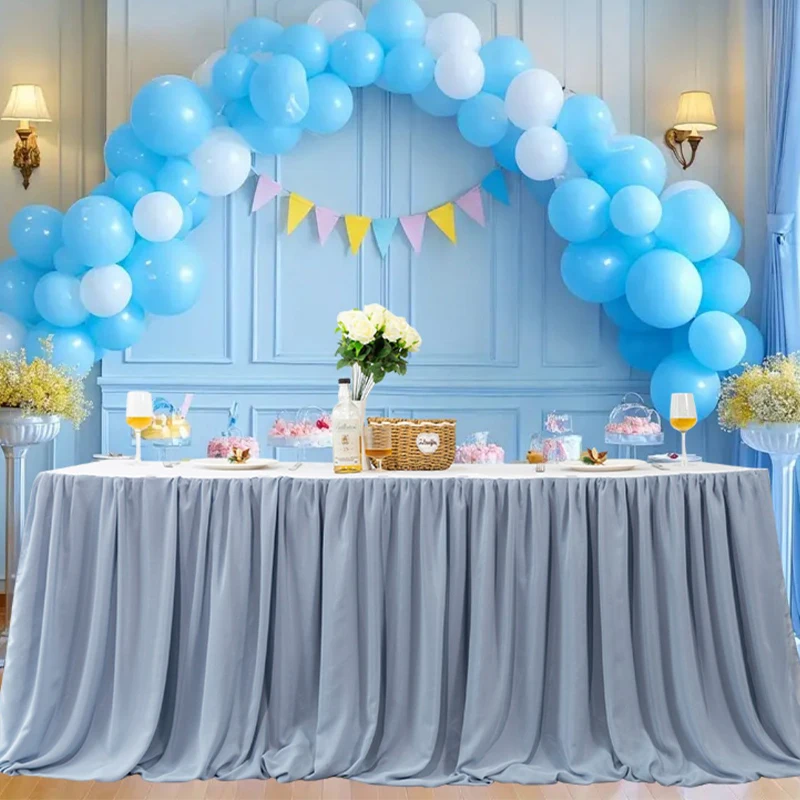 Birthday party table dress decoration, check-in dessert table surround, wedding hotel conference table dress 1 piece 145 * 428cm