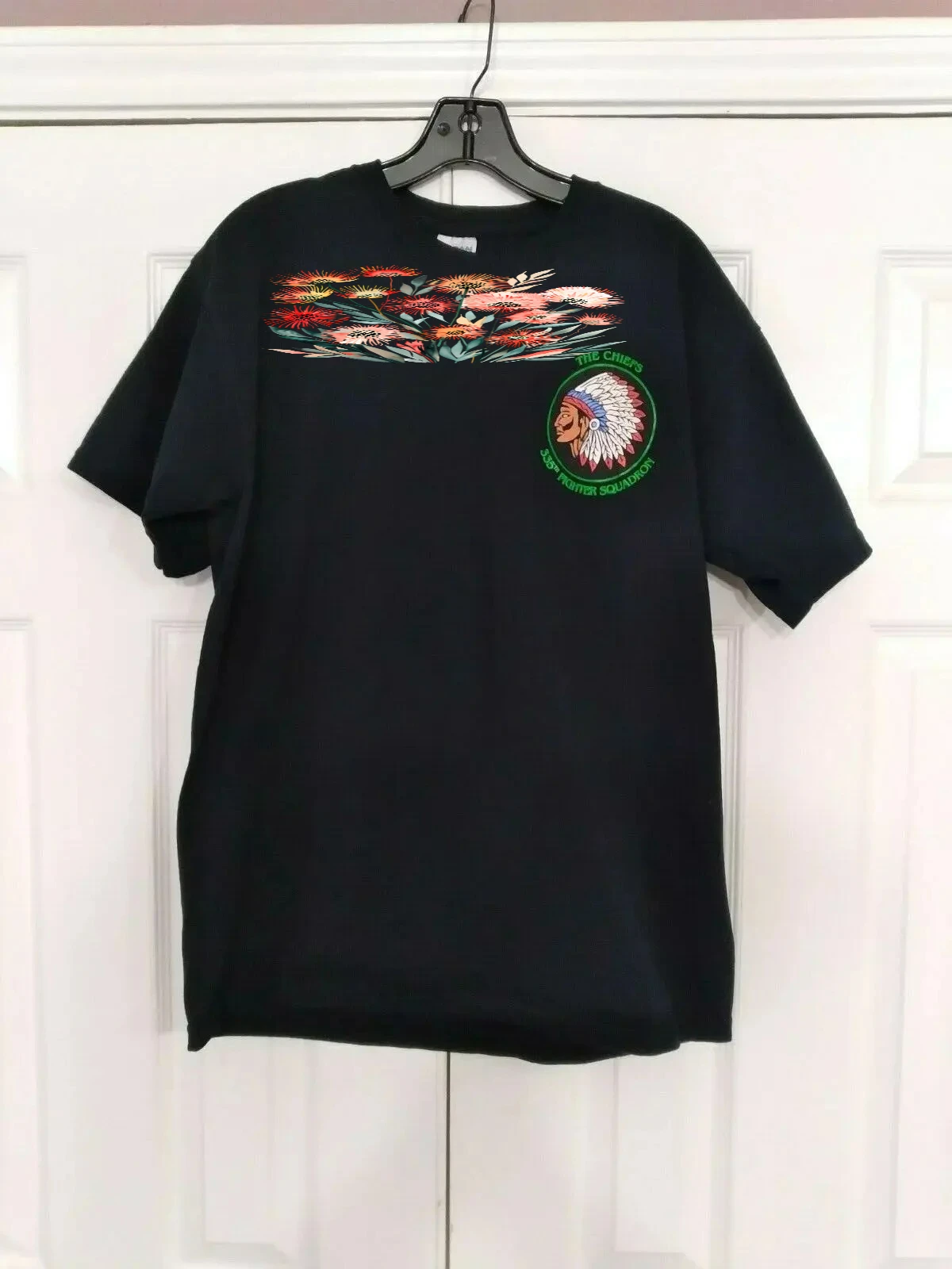 F-15 Strike Eagle The Chief 335th Fighter Squadron T-Shirt 100% Cotton O-Neck Summer Short Sleeve Casual Mens T-shirt Size S-3XL