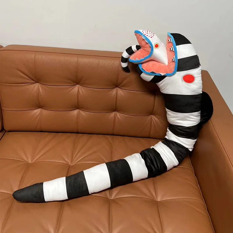 130cm Beetlejuice Beetlejuice sandworm Plush Anime  Plush Toy Stuffed Animals Movie Fans Children Birthday Kawaii Decor Toy Gift