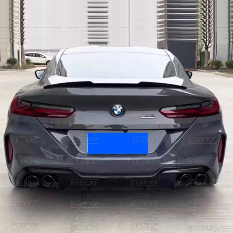 For BMW 8 Series G16 M8 4 Door 2018 2019 2020 2021 2022 Spoiler ABS Gloss Black /Carbon Look Rear Trunk Lip Spoiler Wing