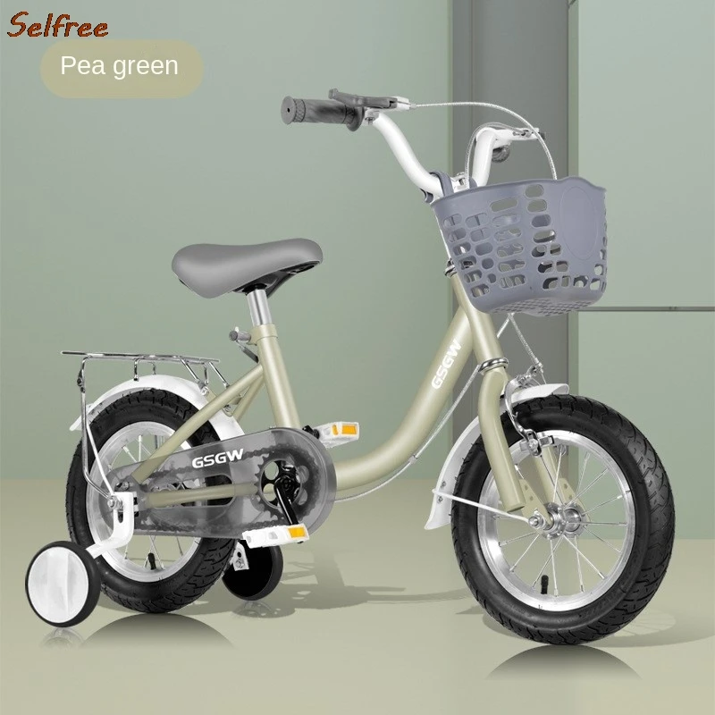 selfree children's bike girls 3 a 6-8-9 years old 10 princess model foldable stroller baby pedal bike with auxiliary wheels