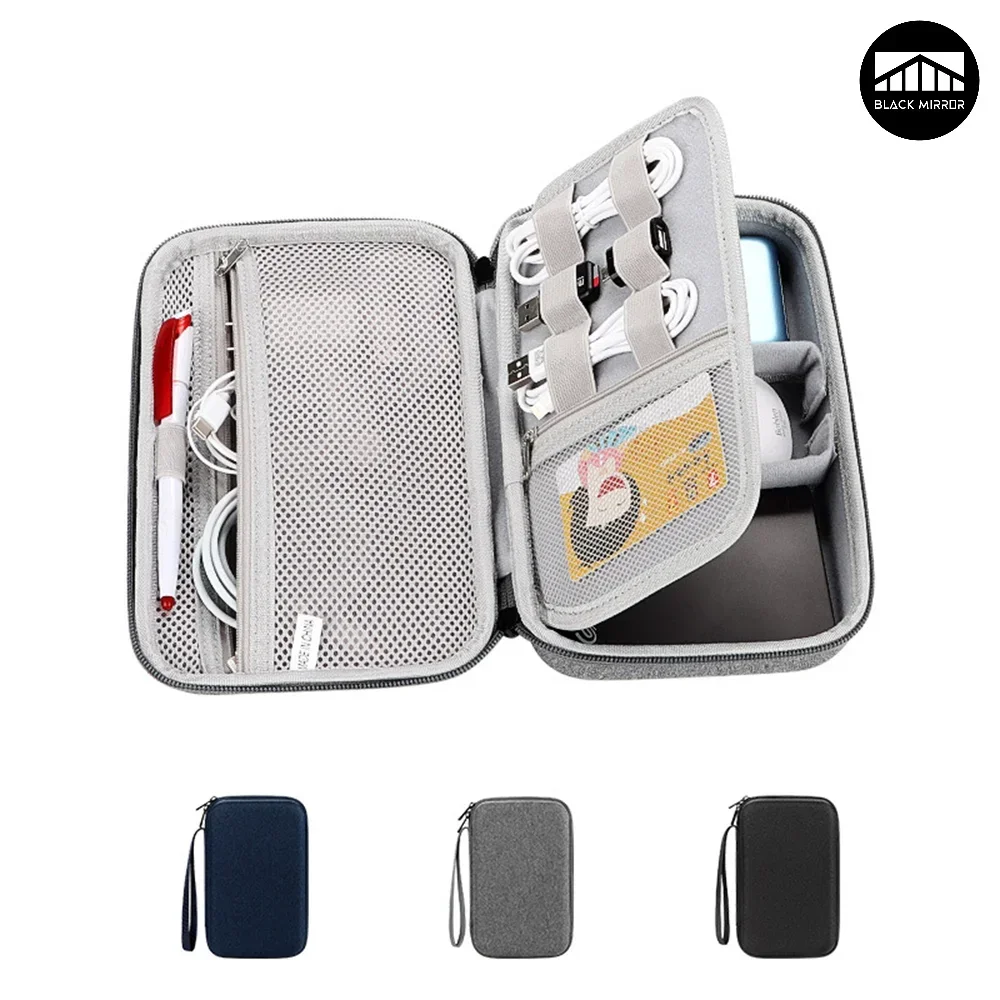 Travel Electronics Accessories Organizer Tablet Hard Disk Cable Portable Storage Bag EVA Duricrust Airbag Large Capacity