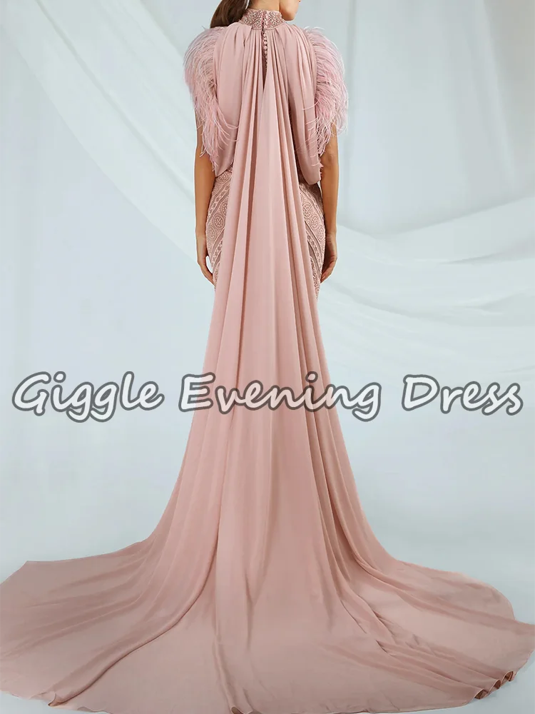 فستان سهرة أنيق بحورية البحر من الدانتيل من Giggle فستان حفلات فاخر مطرز بالخرز رداء de Soiree فساتين زفاف الضيوف حسب الطلب