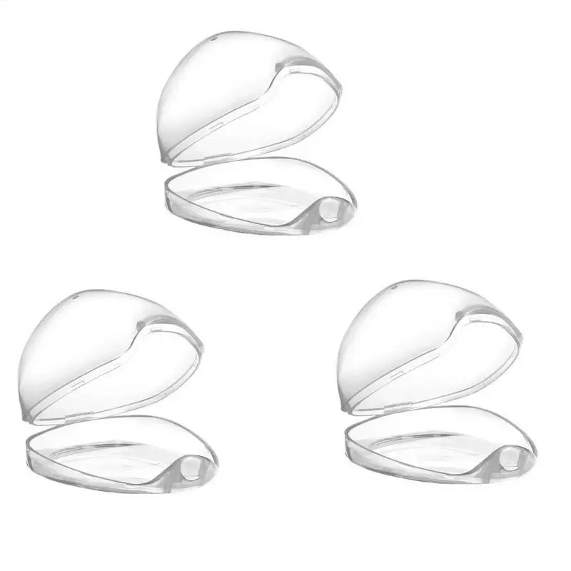 3pcs Pacifier Storage Box Transparent PP Portable Dustproof Pacifier Holder Box Travel Container Nipple Storage Box for Babies