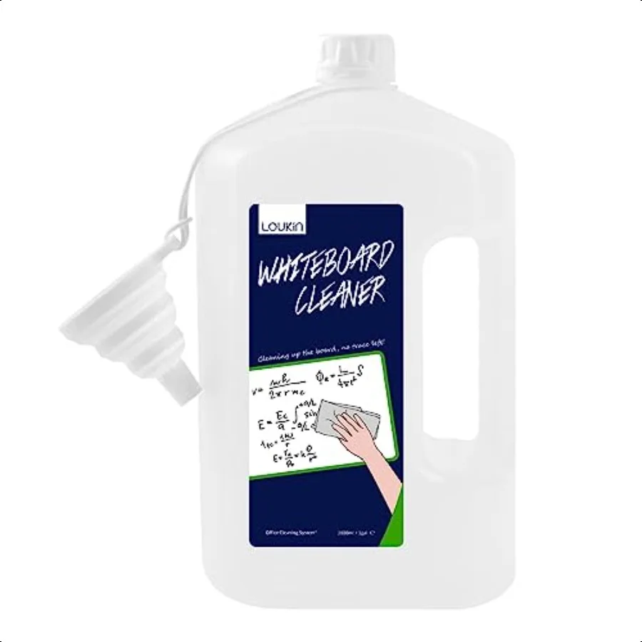 

NonToxic Whiteboard Cleaner 1 Gallon 128 fl oz Dry Erase Board Cleaner Readye Refill Connected Collapsible Silicone Funnel for