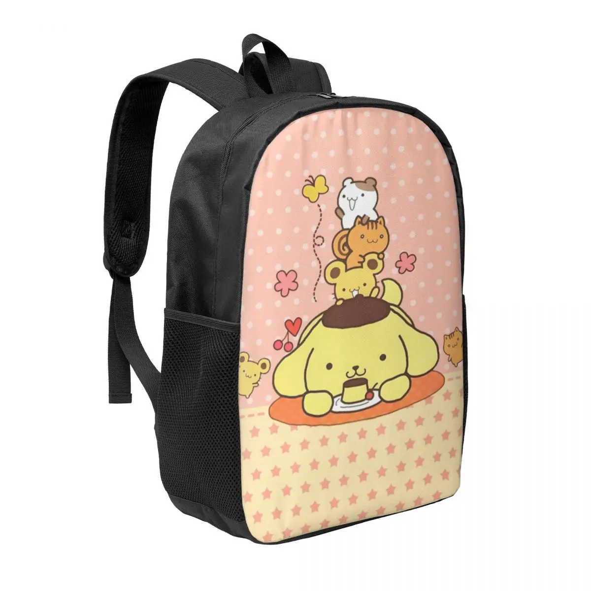 Custom Pom Pom Purin New Cartoons Laptop Backpack Women Men Casual Bookbag for School College Students Bags