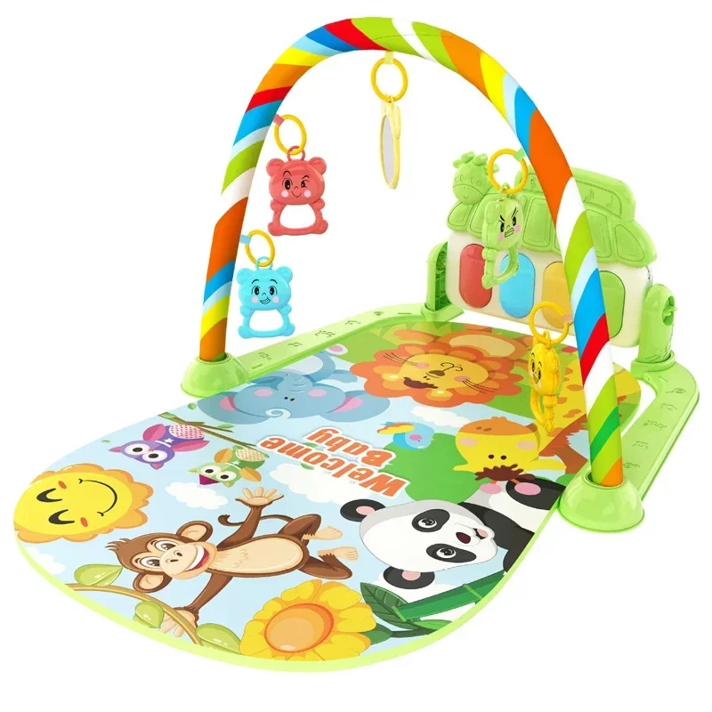 Baby Aktivität Gym Rack Musical Neugeborenen Klavier Tastatur Krabbeln Decke Pedal Spielen Matte Frühe Bildung 0-36 Monate Spielzeug geschenke