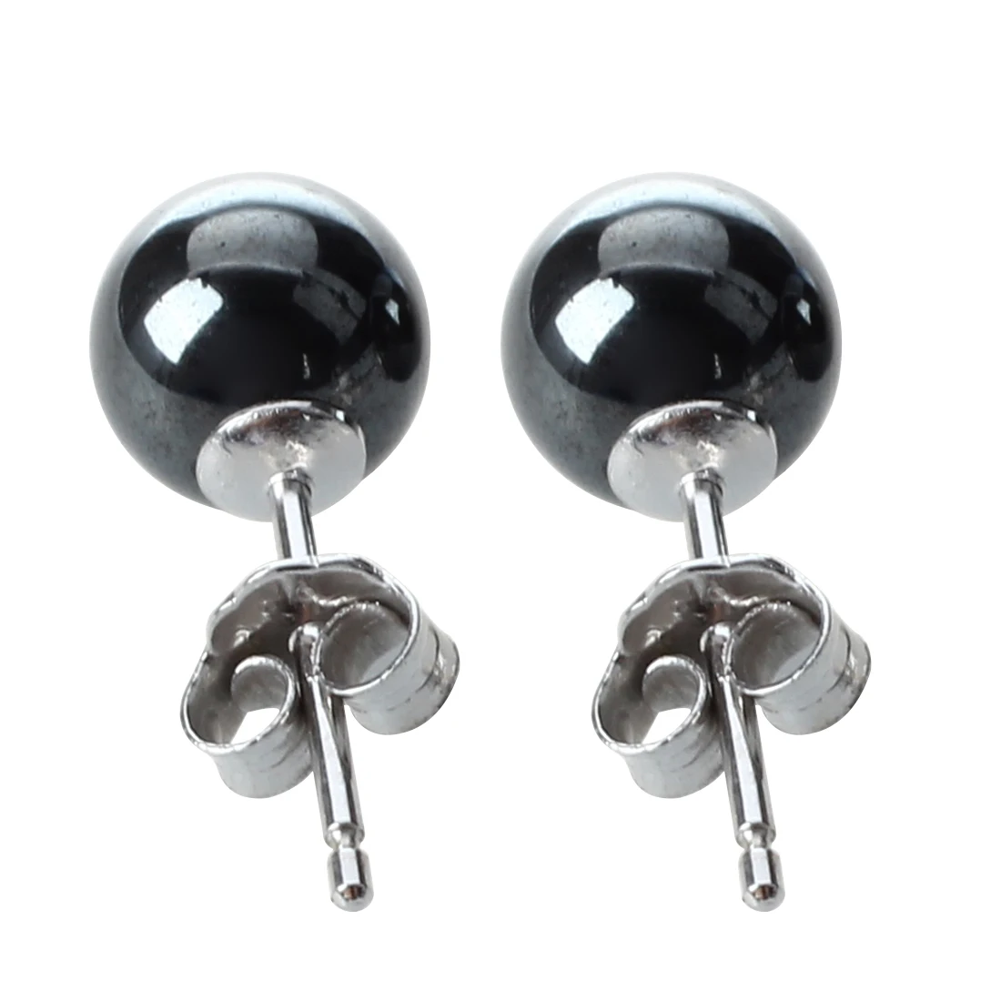 Hematite + 925 Sterling Silver Earrings Ear Studs 0.23