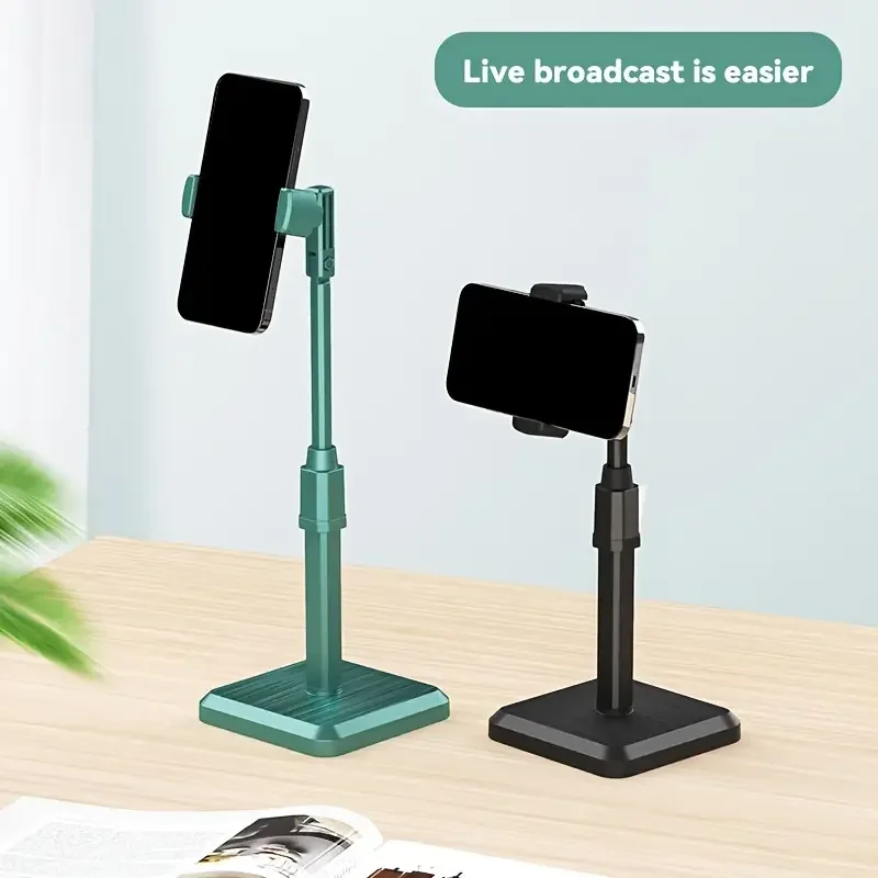 New Mobile Phone Stand Portable 360° Adjustable Angle Pad Holder Desktop Support Retractable Floor Overhead For Outdoor