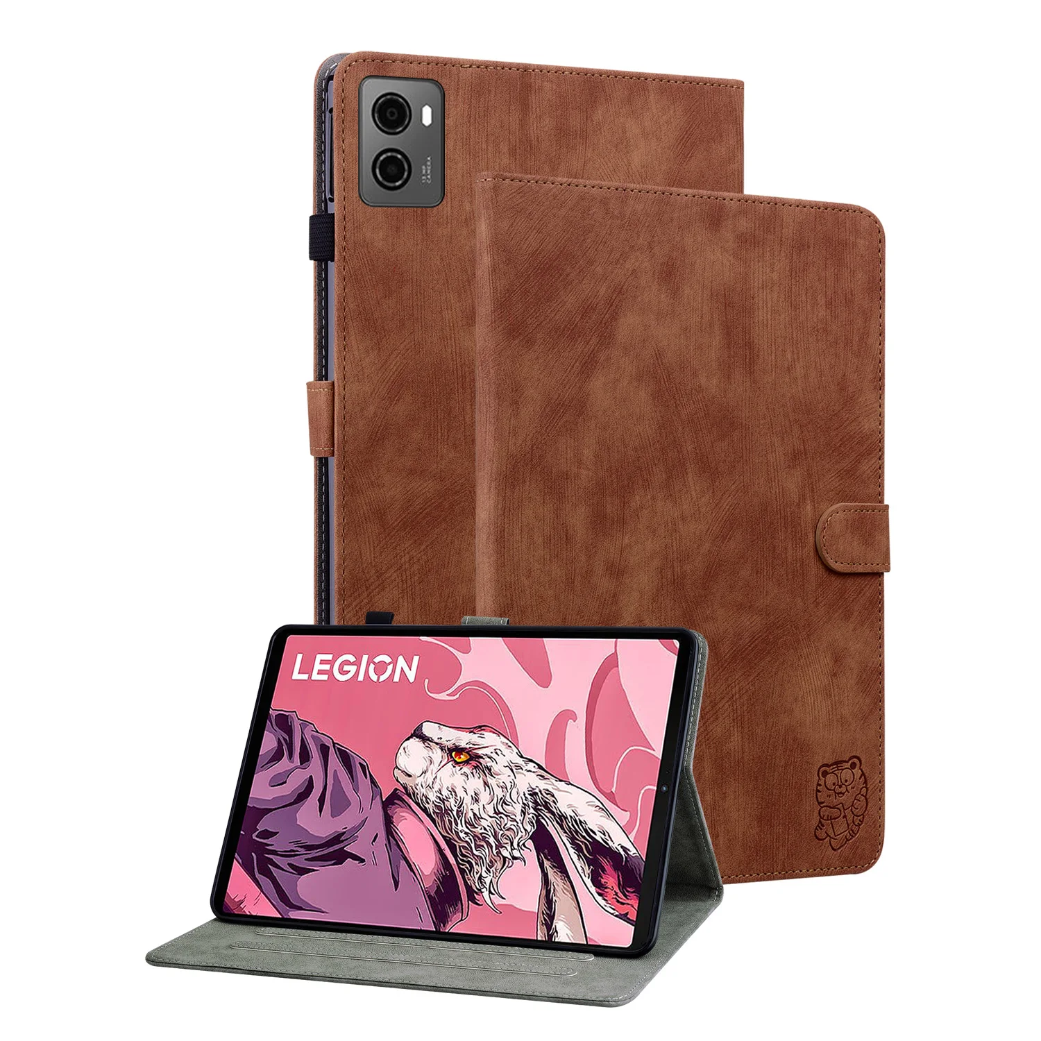 For Lenovo Legion Y700 8.8 inci 2022 TB-9707F 9707N Cover For Lenovo Y700 2023 TB-320FU Cute Tiger Leather Case