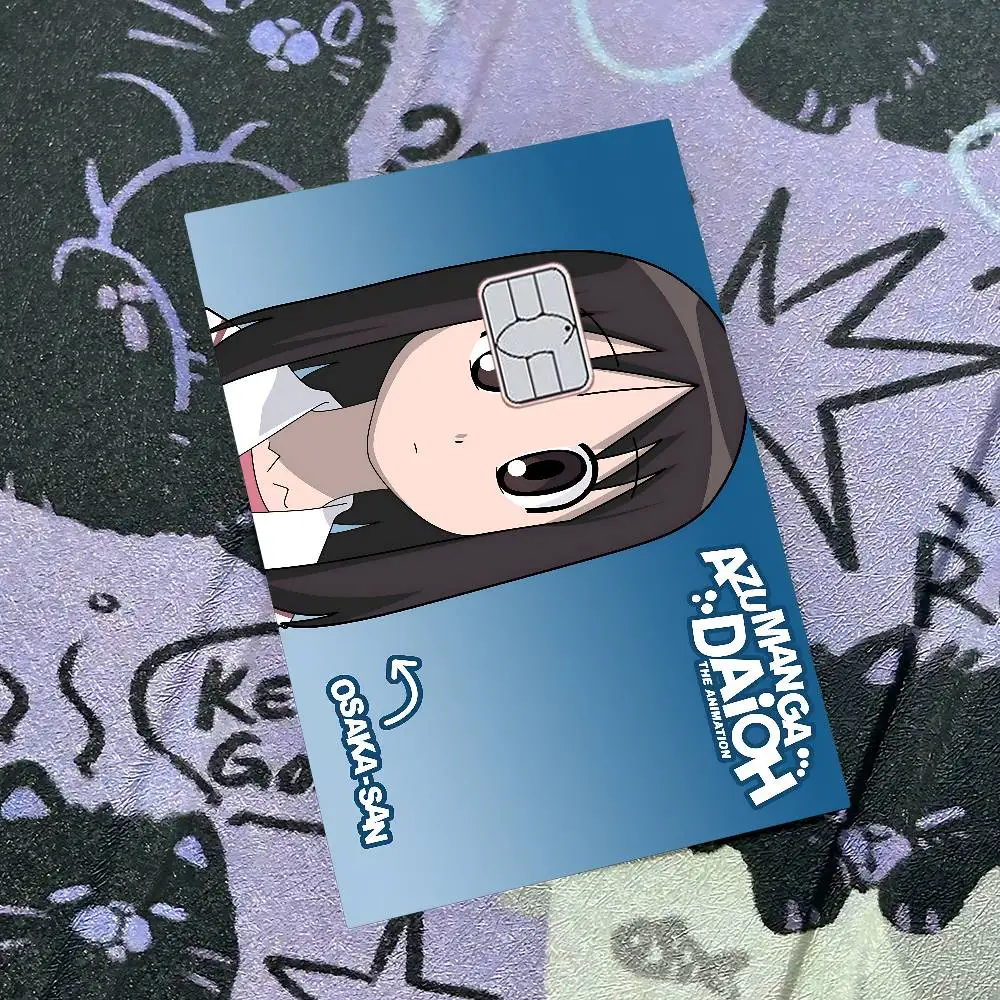 A-Azumanga D-Daioh O-Osaka A-Ayumu Anmie غطاء لاصق لبطاقة الائتمان وبطاقة الخصم البنك الأمامية