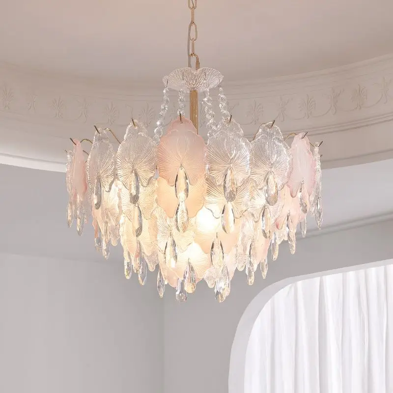 chandelier cream wind bedroom lamp warm romantic master bedroom  pendant lamp
