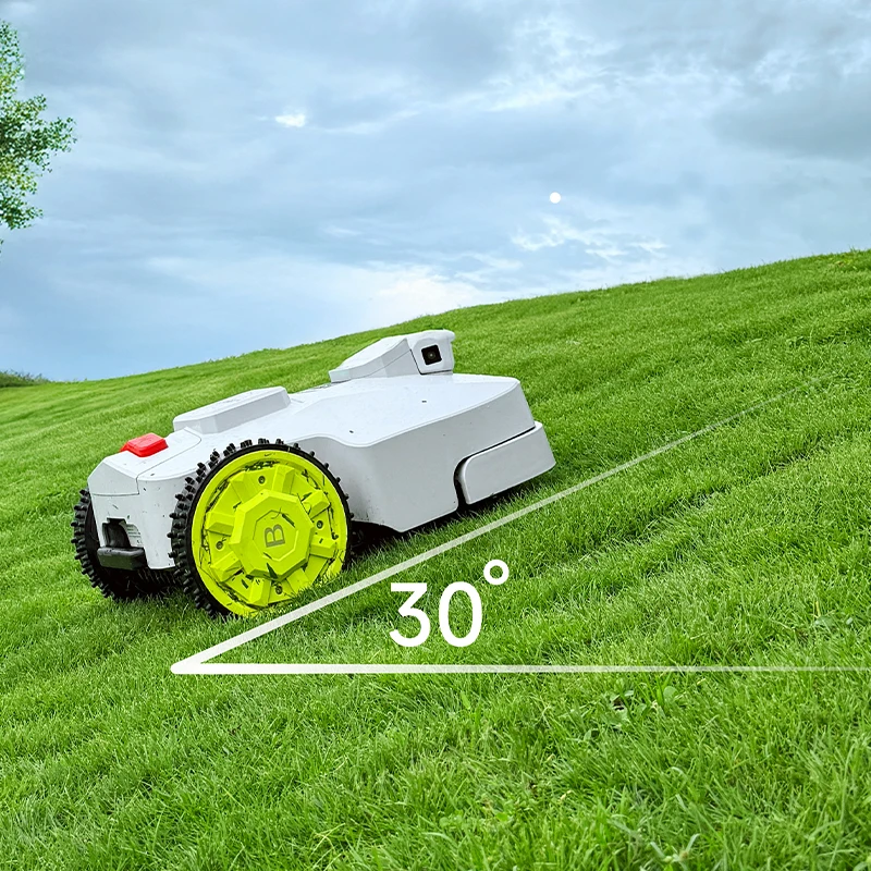 1.5 acres of ultra-quiet self-charging application control robot lawn mower with RTK + 4 eye vision mapping and anti-theft