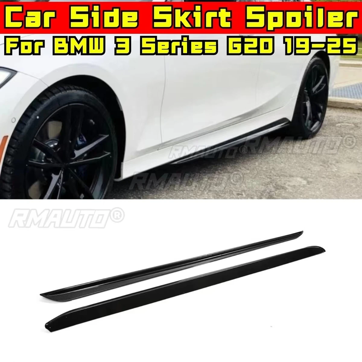 

Car Side Skirt Lip Spoiler Extension Diffuser Guard For BMW 3 Series G20 2019-2025 Car Side Skirt Splitter Apron Car Accessories