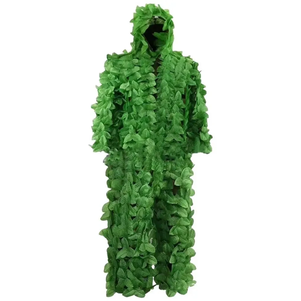 Men 3D Ghillie Suit Camouflage Clothes Jungle Sniper Suit CS Training Leaves Clothing Hunting Suit Tactical Sets