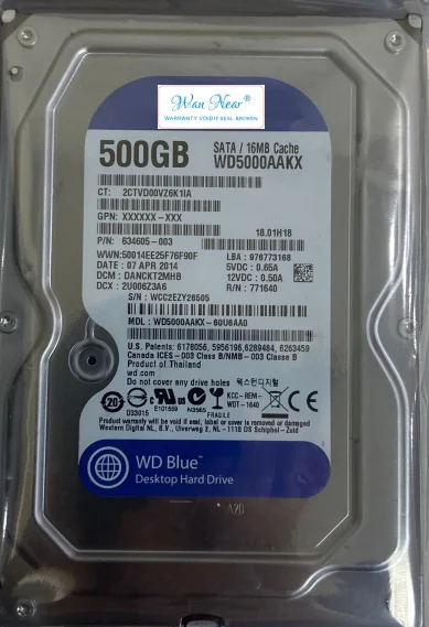 For WD5000AAKX Caviar Blue Internal  500GB SATA III 16M 7200 RPM 3.5