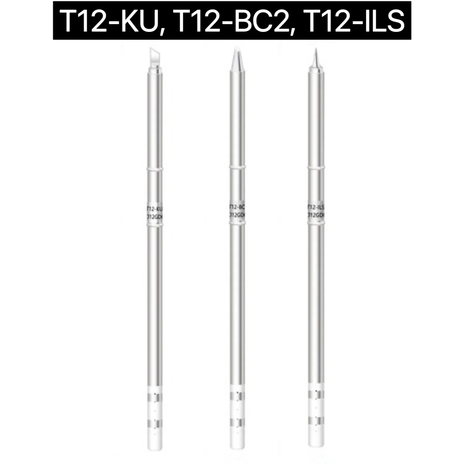 

3Pcs T12 Electric Soldering Iron Tips T12-BC2 KU ILS For Hakko fx951 PTS100 PTS300D DIY Soldering Station Kits