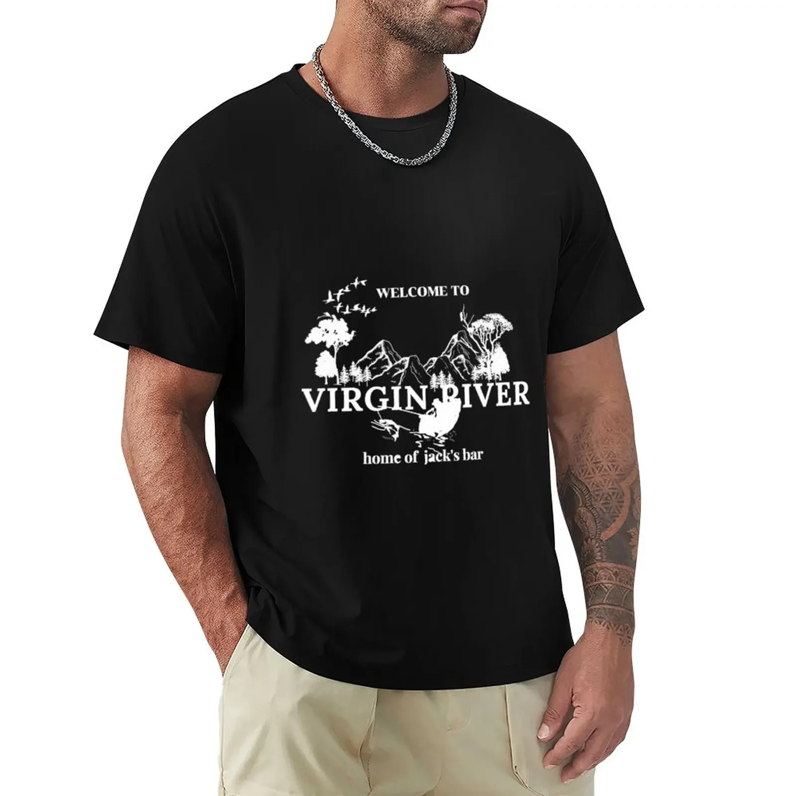 Virgin River Home Of Jack's Bar T-Shirt animal prinfor boys boys animal print sports fans t shirts for men cotton