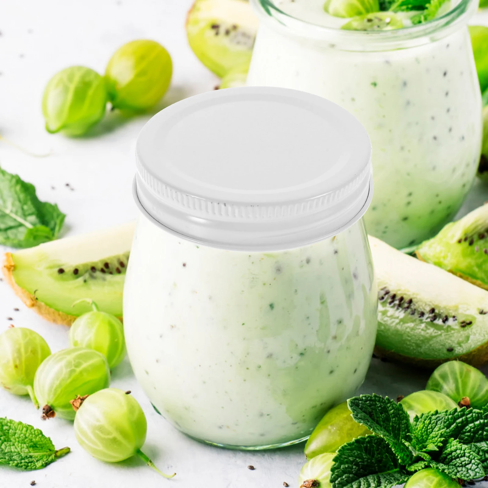 

20 Pcs Can Lids Tinplate Jar One Piece Multipurpose White Canning Kitchen Regular