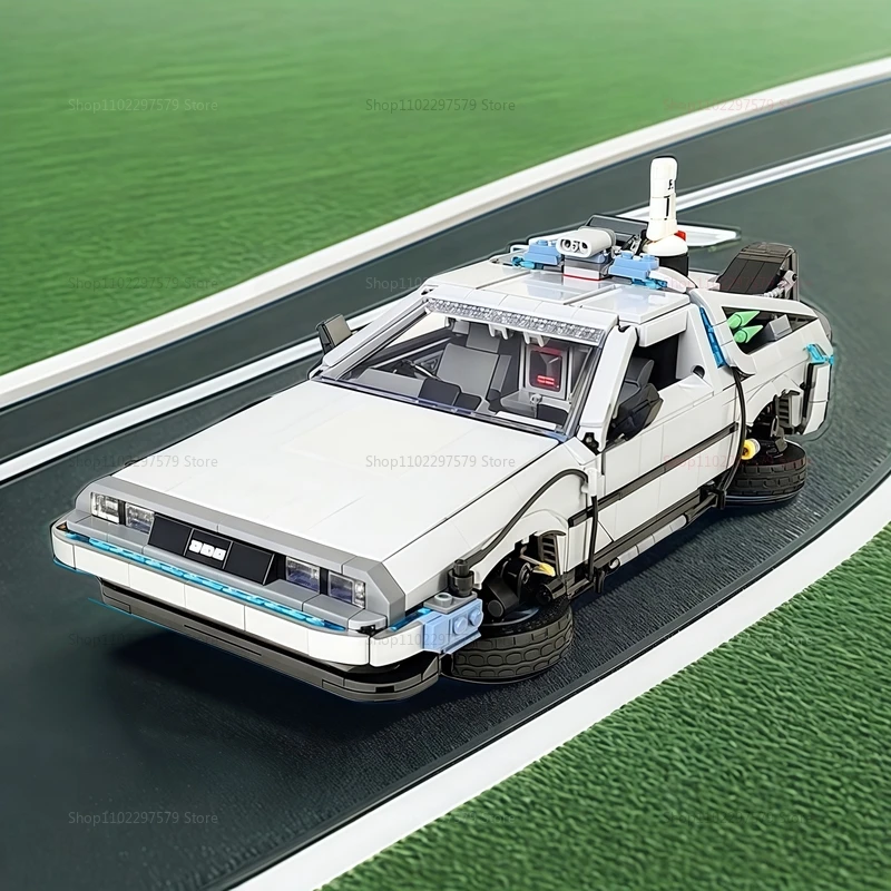 1872PCS Back to the Future Time Machine Building Blocks Model Car Kids Adult DIY Construction Toy Birthday Gift Collection