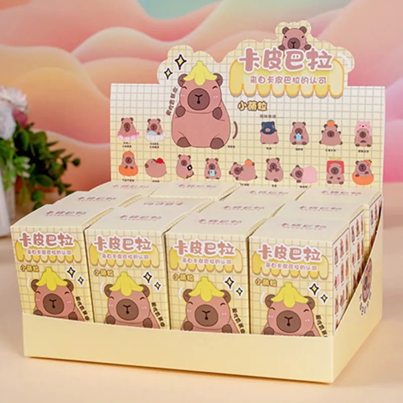 

Новая мини-кукла-капибара в слепой коробке, украшение для салона автомобиля, игрушка-кукла, модель-украшение для офисного стола, рождественский подарок