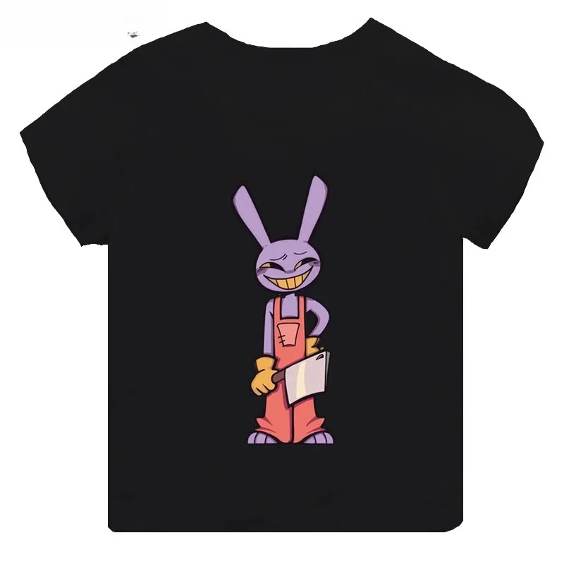 Hochwertige, lässige Baumwoll-T-Shirts für Jungen und Mädchen, niedliche, kurzärmelige, neue T-Shirts mit Digital Circus-Aufdruck für Mädchen, Kinderoberteile – Detail 5