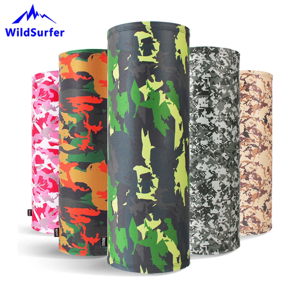 Hiking Scarves Magic Camo Seamless Scarf Braga Cuello Cycling Anti-UV Neck Warmer Fishing Ski Half Face Mask Breathable Bandana