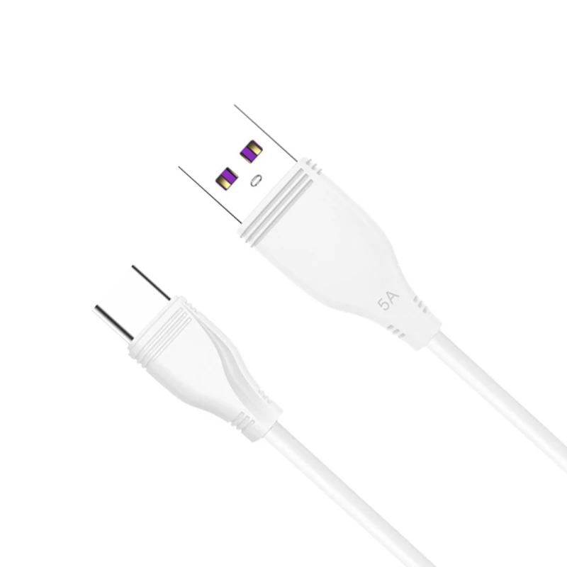 Flexibele Type C-kabel Type C naar USB A 5V5A oplaadkabel en datakabel