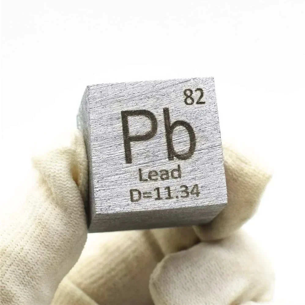 Lead Metal 1 Inch 25.4mm Density Cube 99.99% Pure for Element Collection