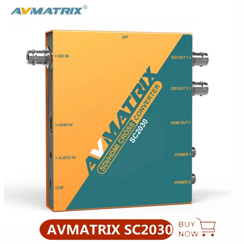 

AVMATRIX SC2030 SDI to HDMI-Compatible Signal Converter, 3G-SDI HDMI-Compatible Scaling Cross Converter for HDMI To SDI