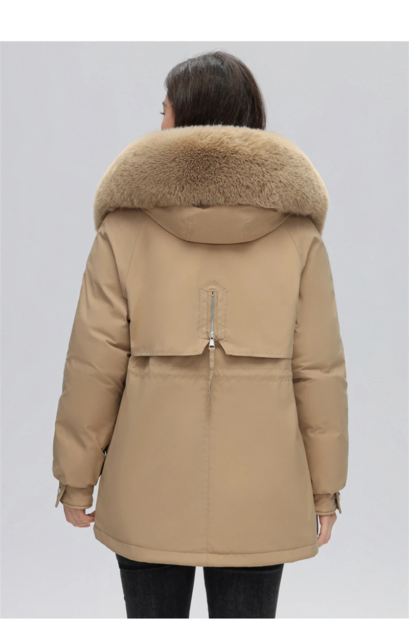 Winter Coat New Women's Thick Cotton Jacket Women's Medium Long Korean Version Fur Collar Coat Female Warm Parka Overcoat