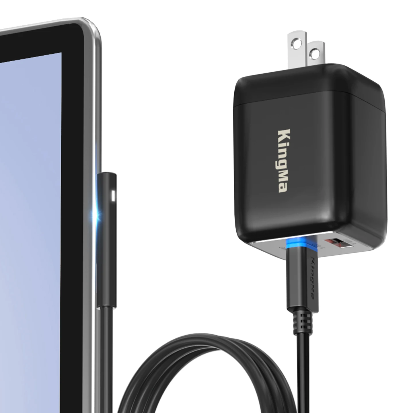 Cargador magnético de 70W para Microsoft Surface Pro 11, 10, 9, 8, 7, 6, 5 X, adaptador de corriente de carga rápida para ordenador portátil 6, 5, 4, Go Book, tableta