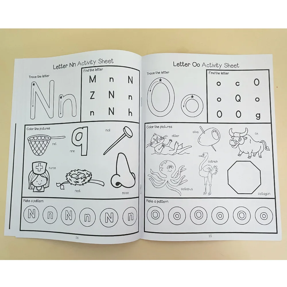 Lettres Montessori A-Z Alphabet phonique pratique cahier d'exercices apprentissage préscolaire langue anglaise maternelle écriture livre de coloriage