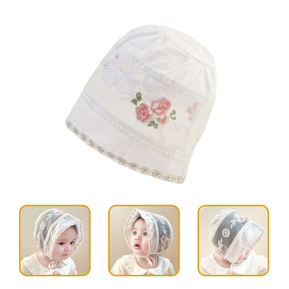

Princess Court Hat Baby Girl Hats Newborn Sun Visor Toddler Summer White Infant Child
