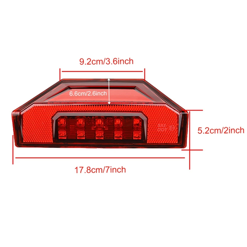 LED Tail Light UTV Rear Taillight Brake Lamp For Polaris Ranger General CREW 570 900 1000 PRO XD XP 2013-2019