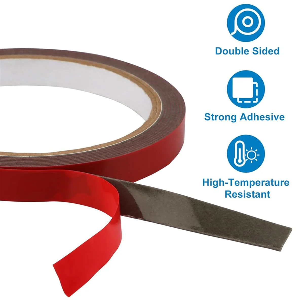 4 Rolls Car Double Sided Tapes Heavy Duty Double Sided Foam Tapes Strong Mounting Adhesive Tapes