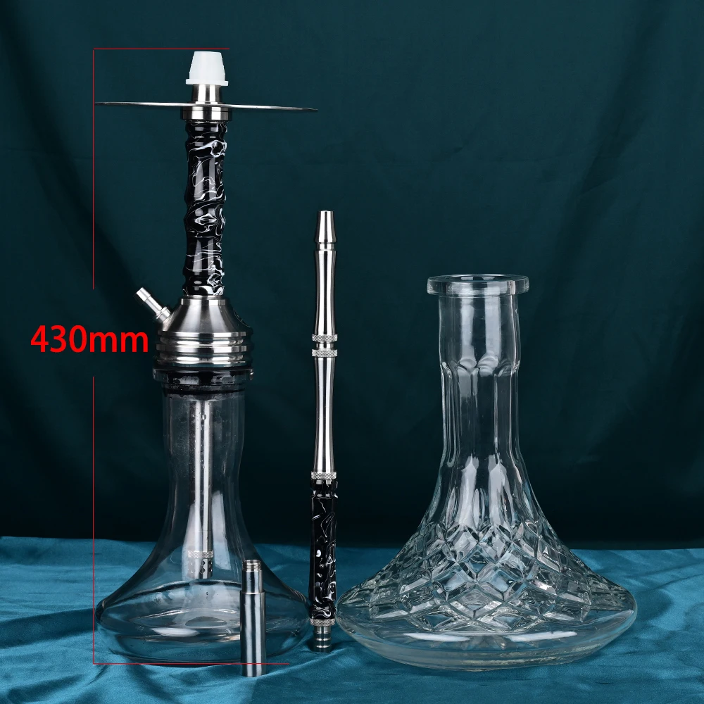 Wolfcoolvape Hookah Shisha Pipe kit original high quality hookah single tube pot resin stainless steel hookah pot complete set