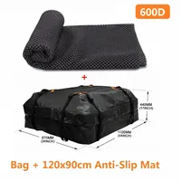 600D/420D 120x90x44cm Large Waterproof Car Cargo Roof Bag Rooftop Luggage Carrier Black Storage Cube Bag Travel SUV Van For Cars