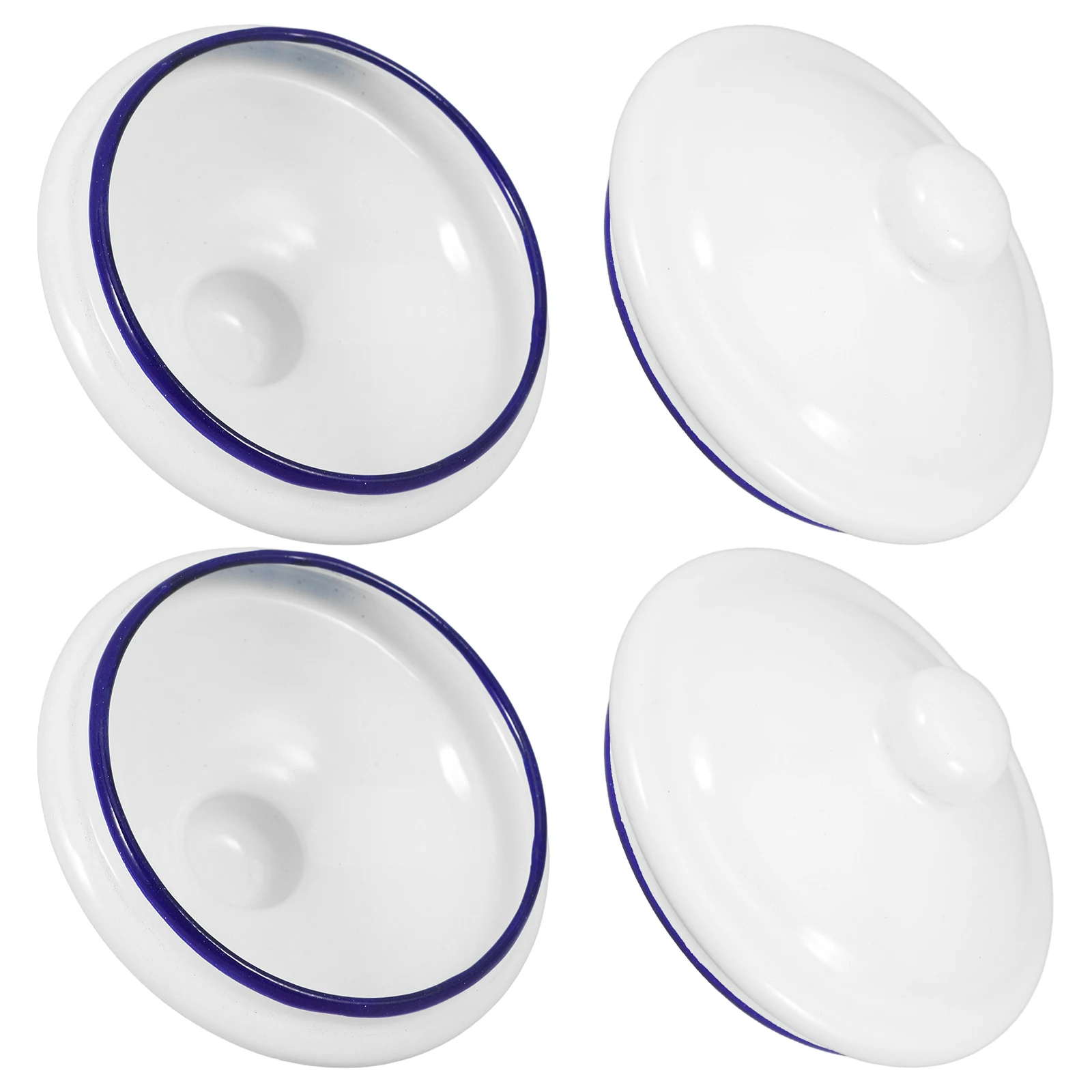 

4pcs Enamel Cup Lids Replacement Mug Covers Leakproof Heat Resistant Travel Tea Coffee Accessories Reusable for Glass