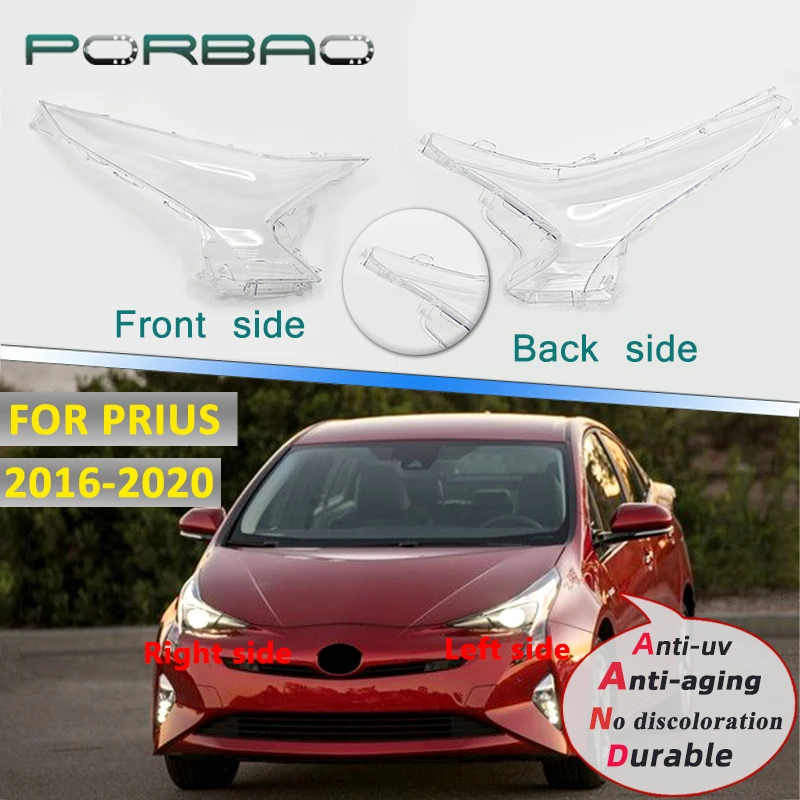 

Auto Headlight Lens Cover For Toyot PRIUS 16-20 Car Clear Headlamp Lampshade Replacement DIY