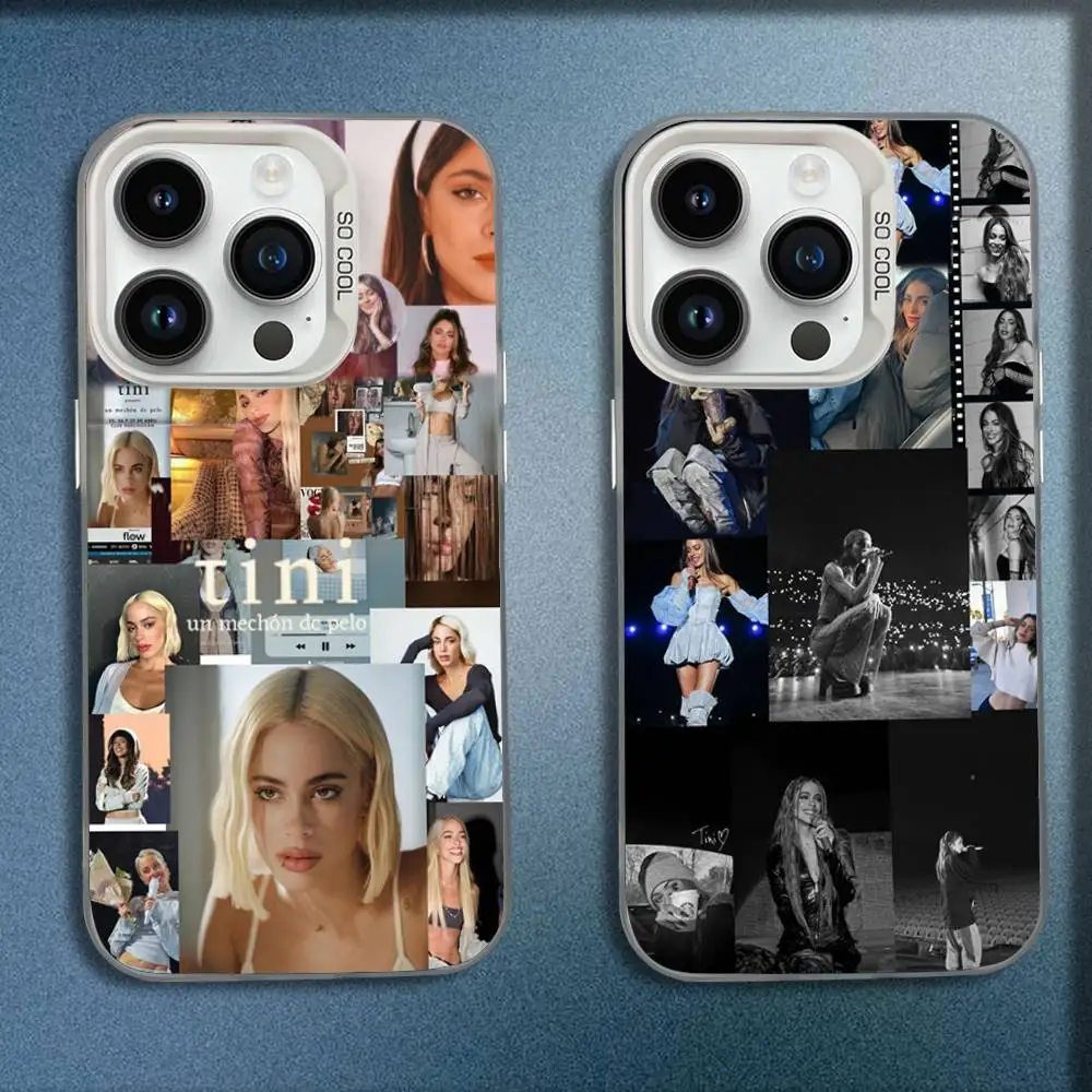 Singer T-TINI M-Martina Stoessel Phone Case For iPhone 16,15,14,13,12,11,Mini,Pro,E,MAX White Candy Matte Shockproof Cover