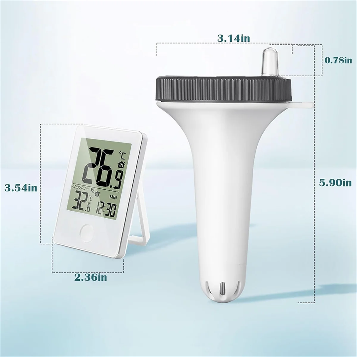 

T61C_Pool Thermometer Pool and Bath Water Thermometer Wireless Floating Indoor and Outdoor Thermometer