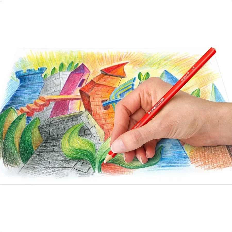 Ergosoft Colored Pencils Set of 24 Colors in Standup Easel Case 157SB24