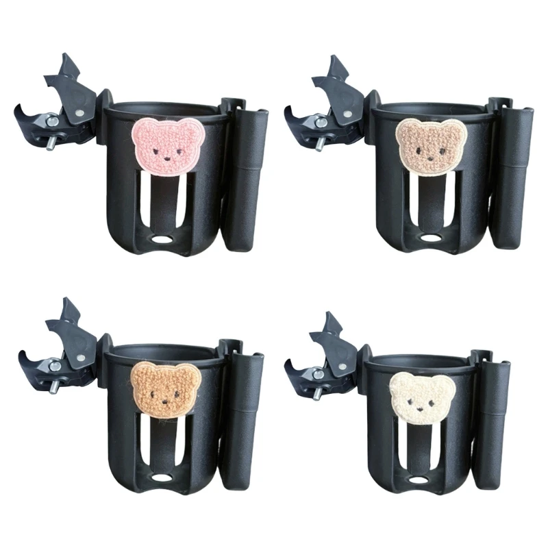 

Cup Mount Stand Cup Holder Bear Pattern Rotating Wheelchair Cup Bracket