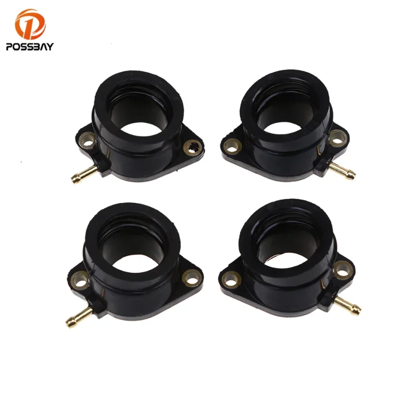 4PCS Motorcycle Carburetor Scooter Intake Manifold Boot Adapter for Yamaha FZS600 S/R/SP FAZER 1998 1999 2000 2001 2002 2003