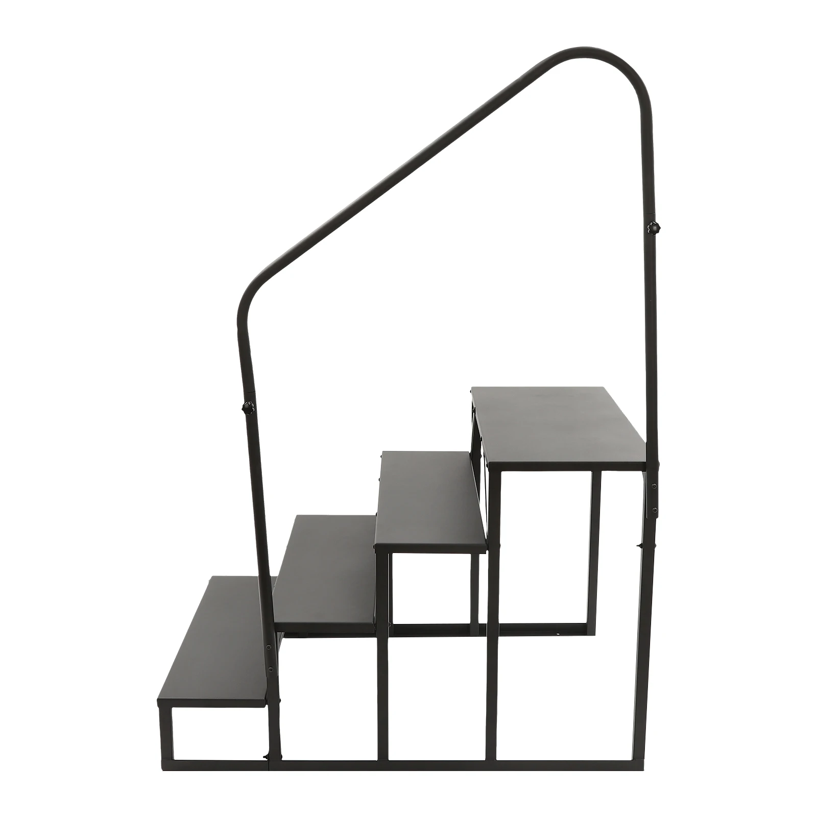 Scaletta a 4 gradini, gradini per portico con corrimano, scala per piscina fuori terra, sgabello portatile per decorazioni per la casa per rimorchio da viaggio