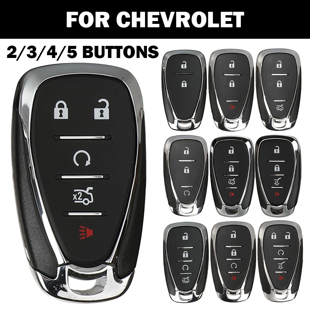 2/3/4/5 Buttons  Remote Key Shell Case Fob For Chevrolet Chevy Camaro Cruze Malibu 2016 2017 2018 2019 2020 смарт ключ для авто