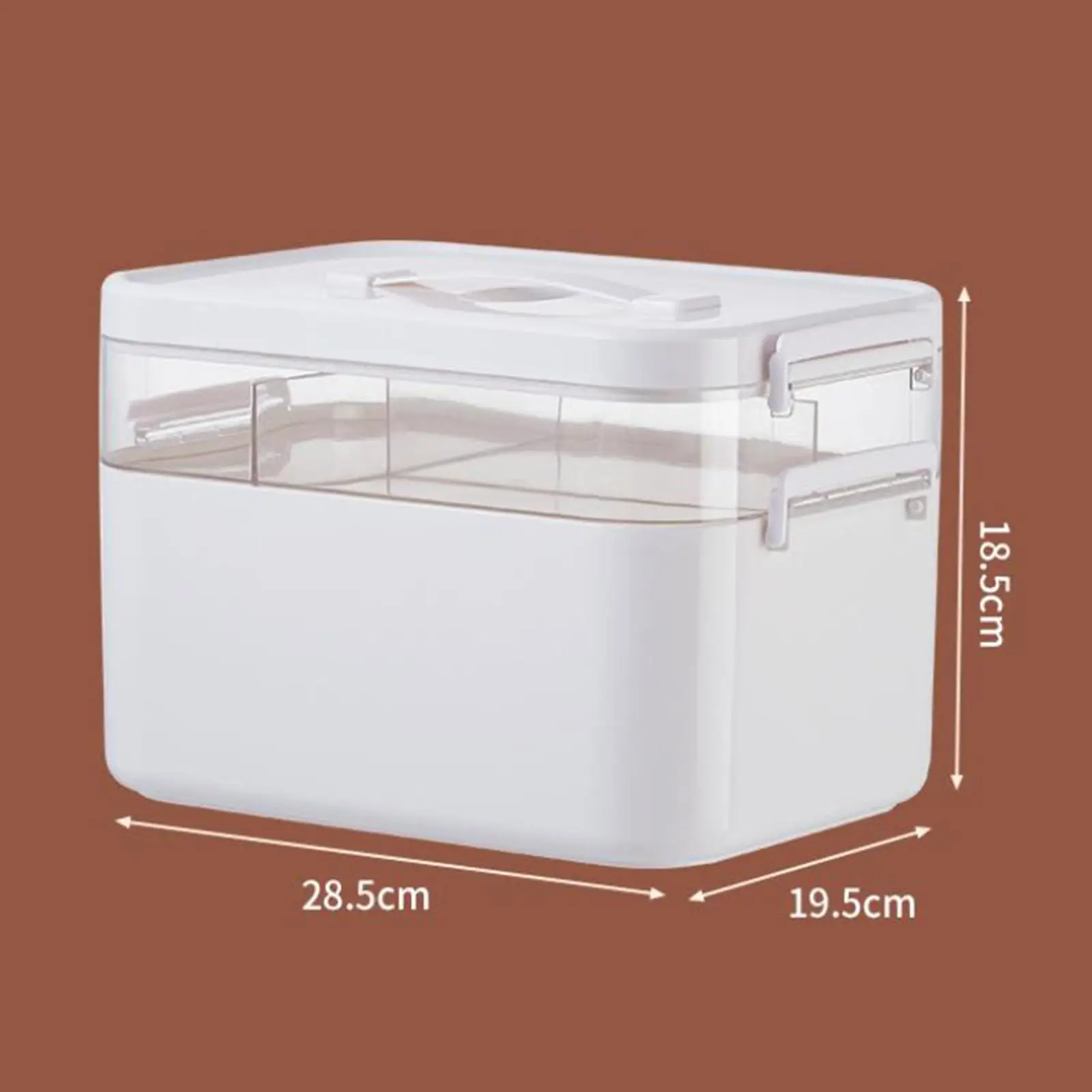 Family First Aid Medical Box, Double Layer Storage Case, Bin, Dustproof